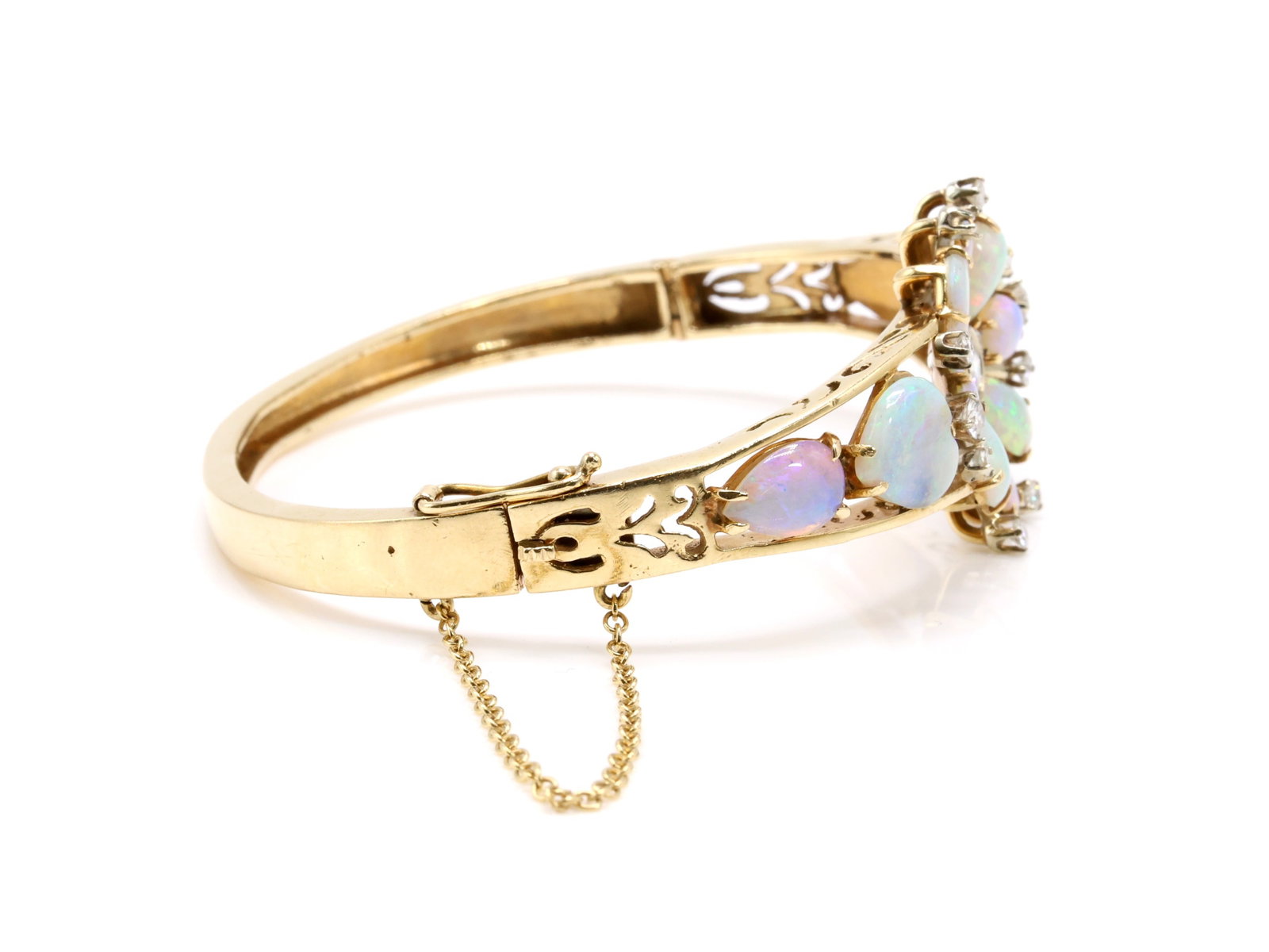 14k Opal Diamond Bracelet - 4