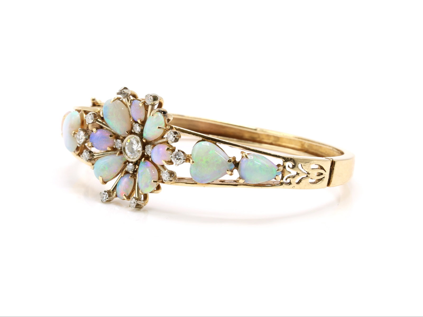 14k Opal Diamond Bracelet - 7