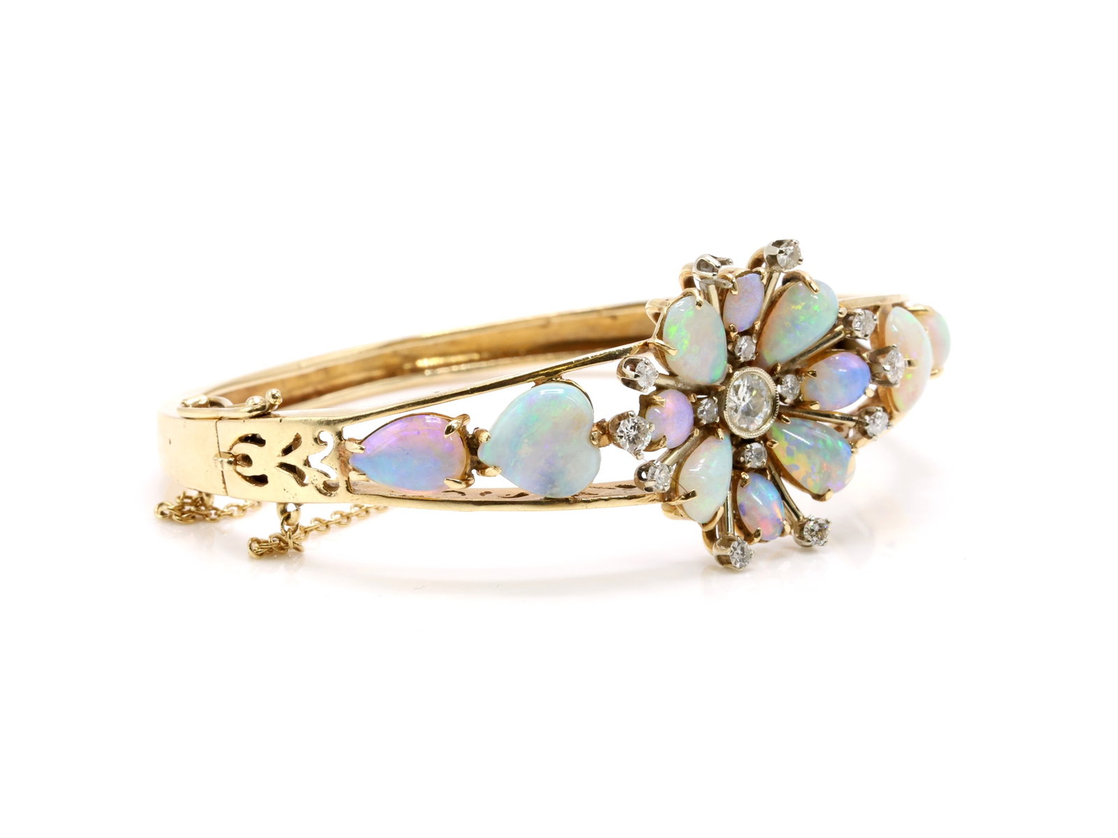 14k Opal Diamond Bracelet - 8