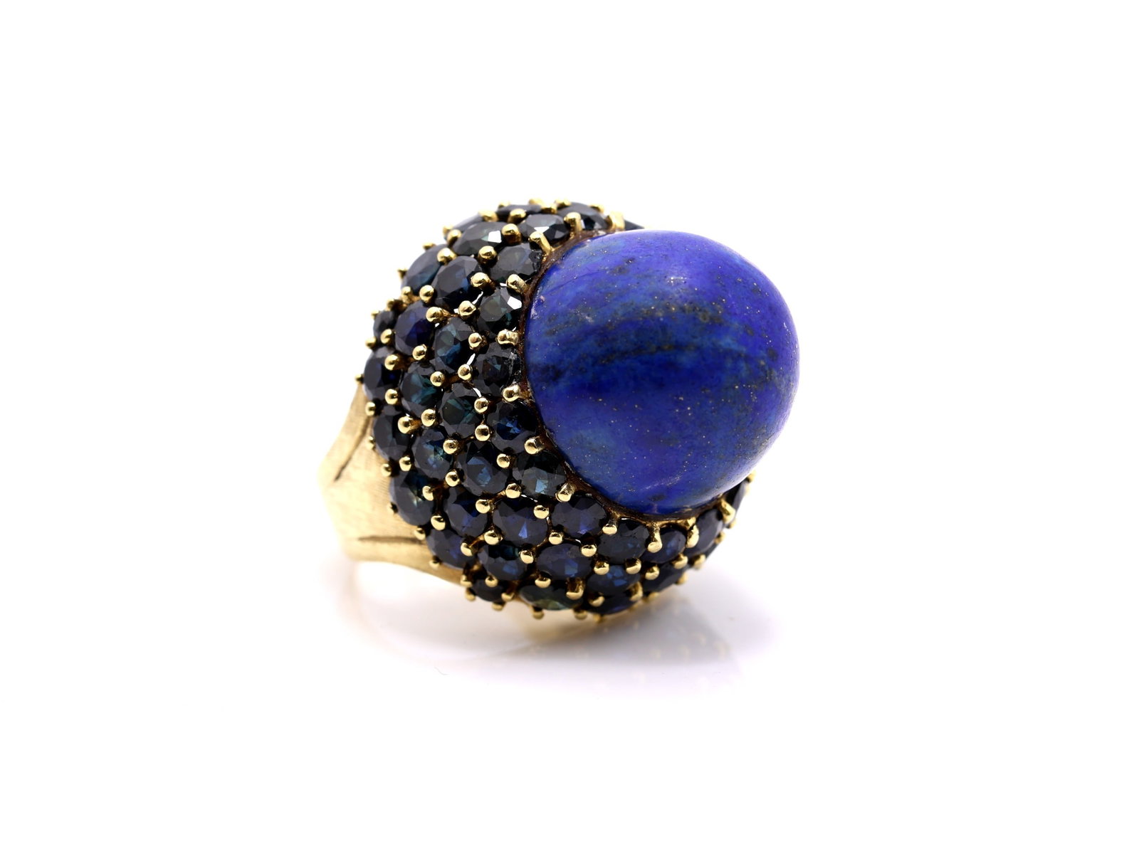 18K Sapphire Lapis Lazuli Ring (1 of 7)
