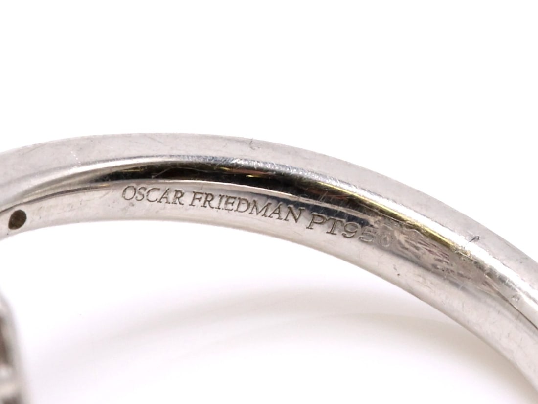 Platinum Sapphire Diamond Ring - 7