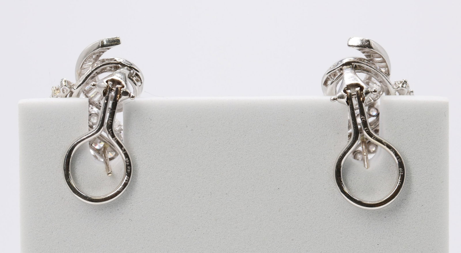 Platinum Diamond Earrings - 4