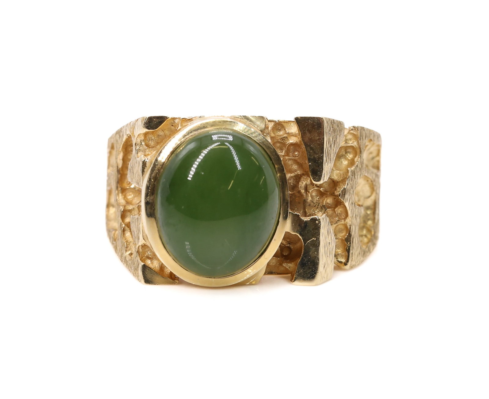 14k YG Jade Ring - 2