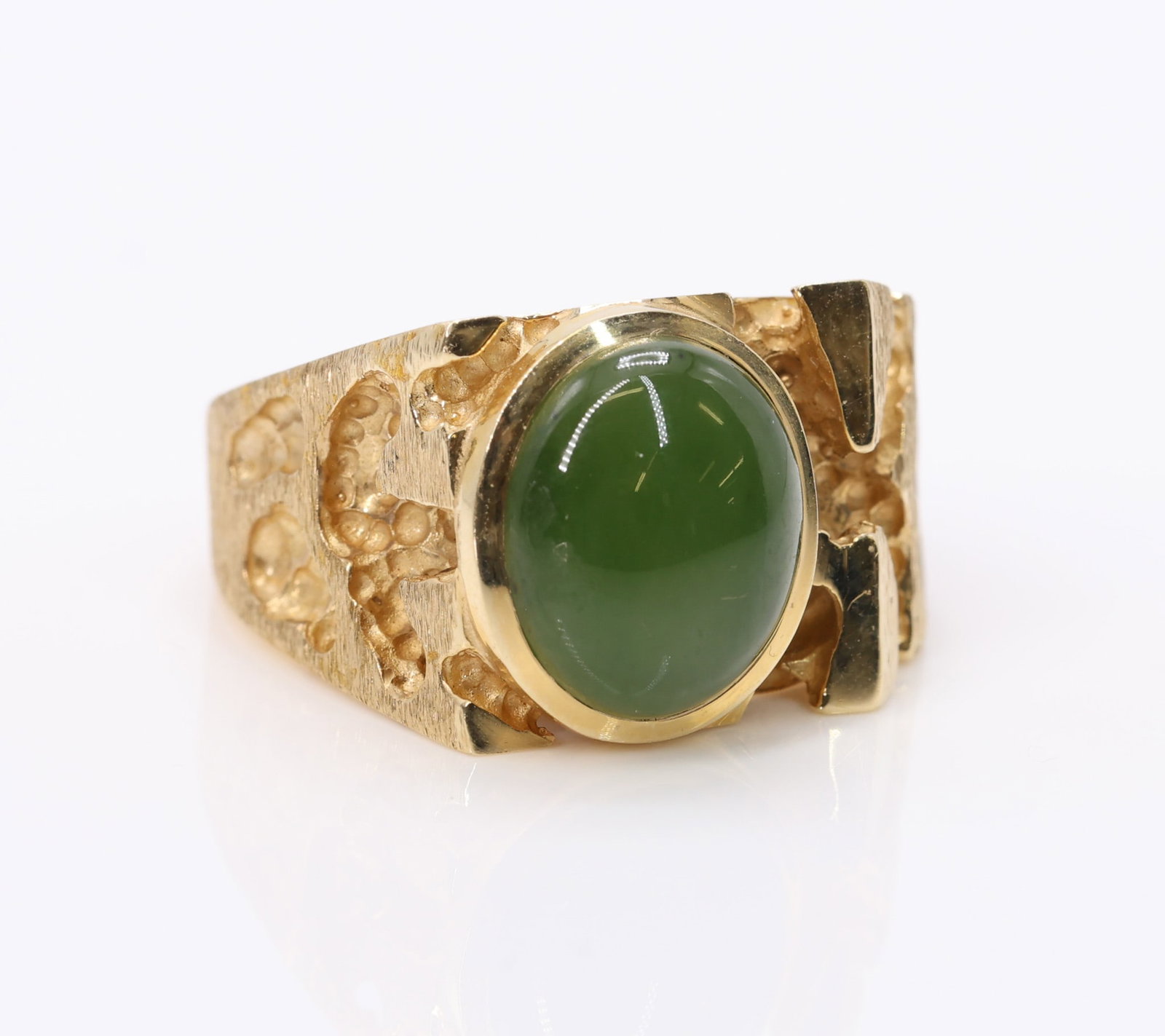 14k YG Jade Ring - 3