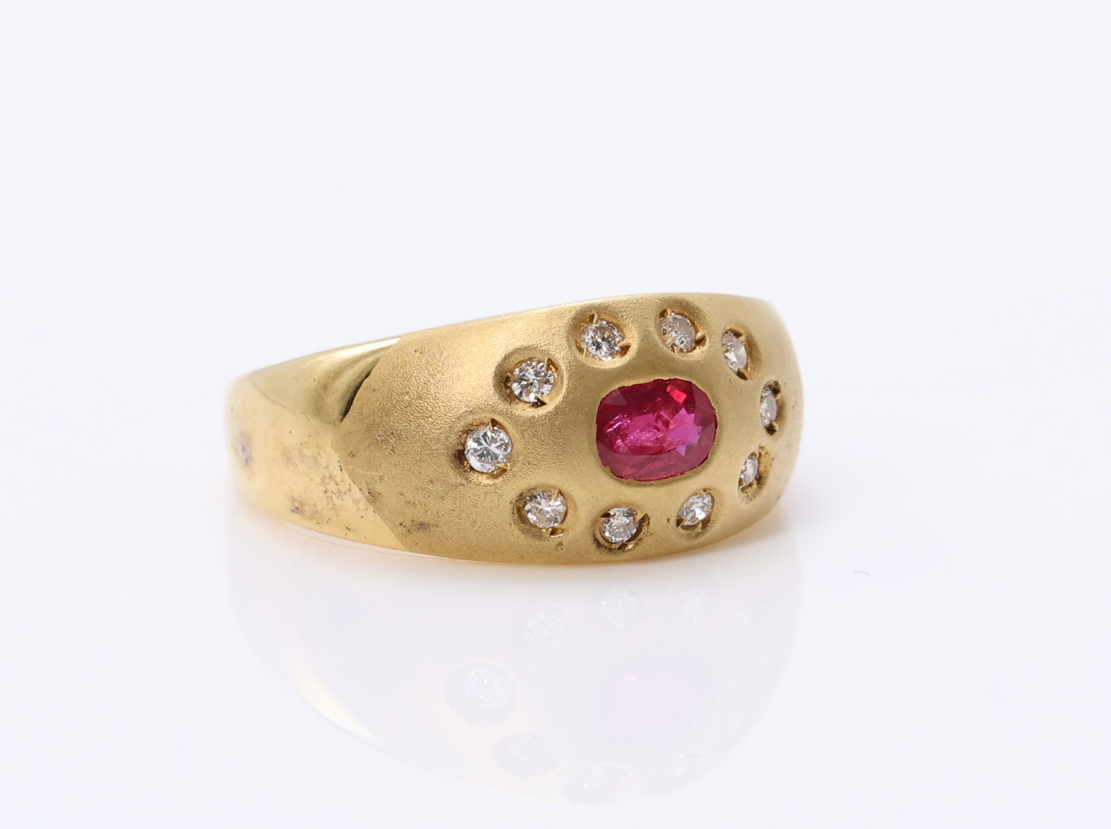 18k YG Ruby Diamond Ring - 3