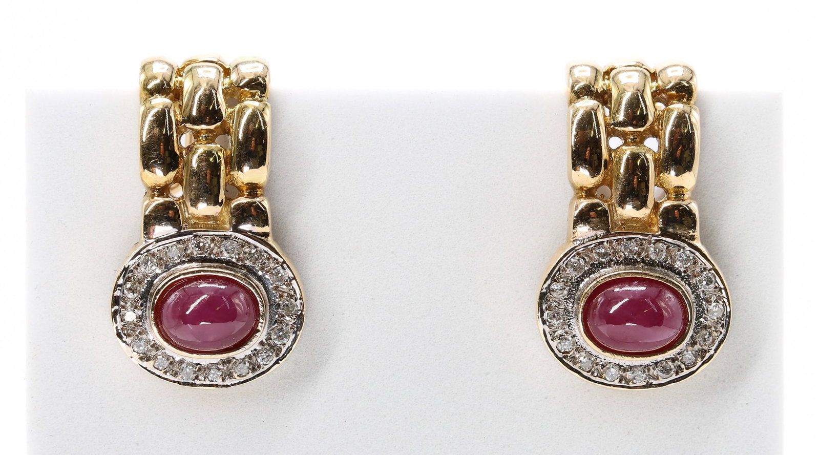 14k YG Ruby Diamond Earrings (1 of 7)