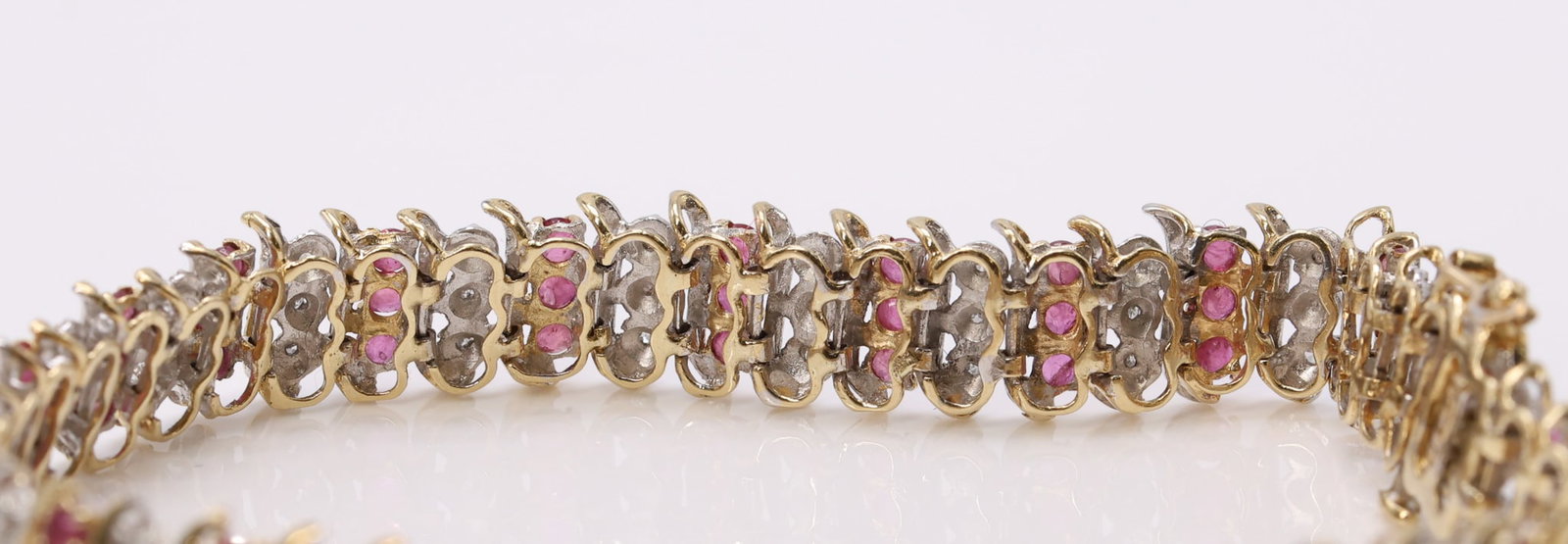 14k Ruby Diamond Bracelet - 4