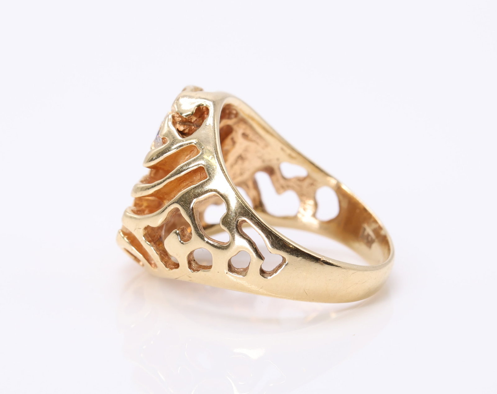 14k YG Diamond Ring - 4