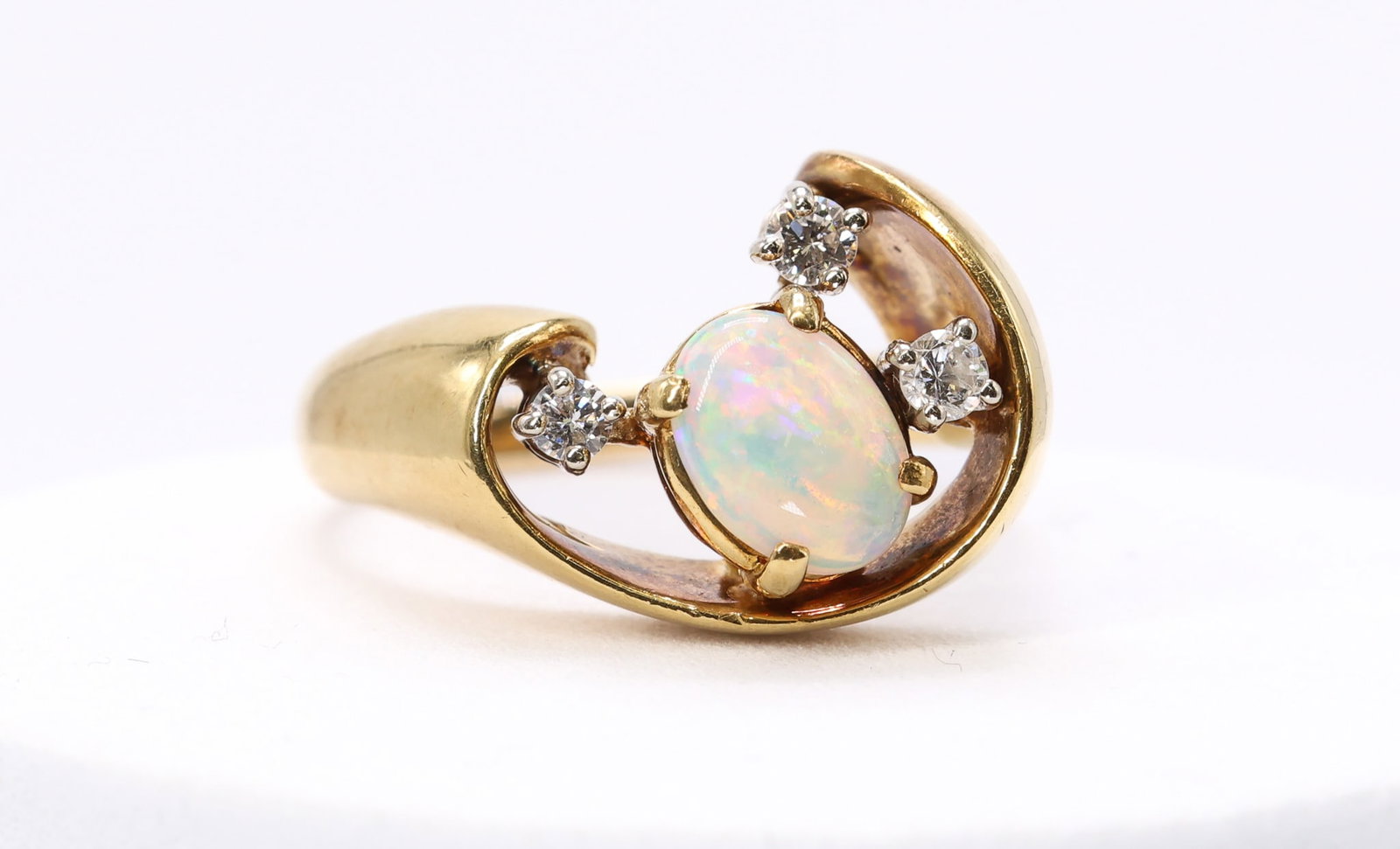 18k YG Opal Diamond RIng - 2