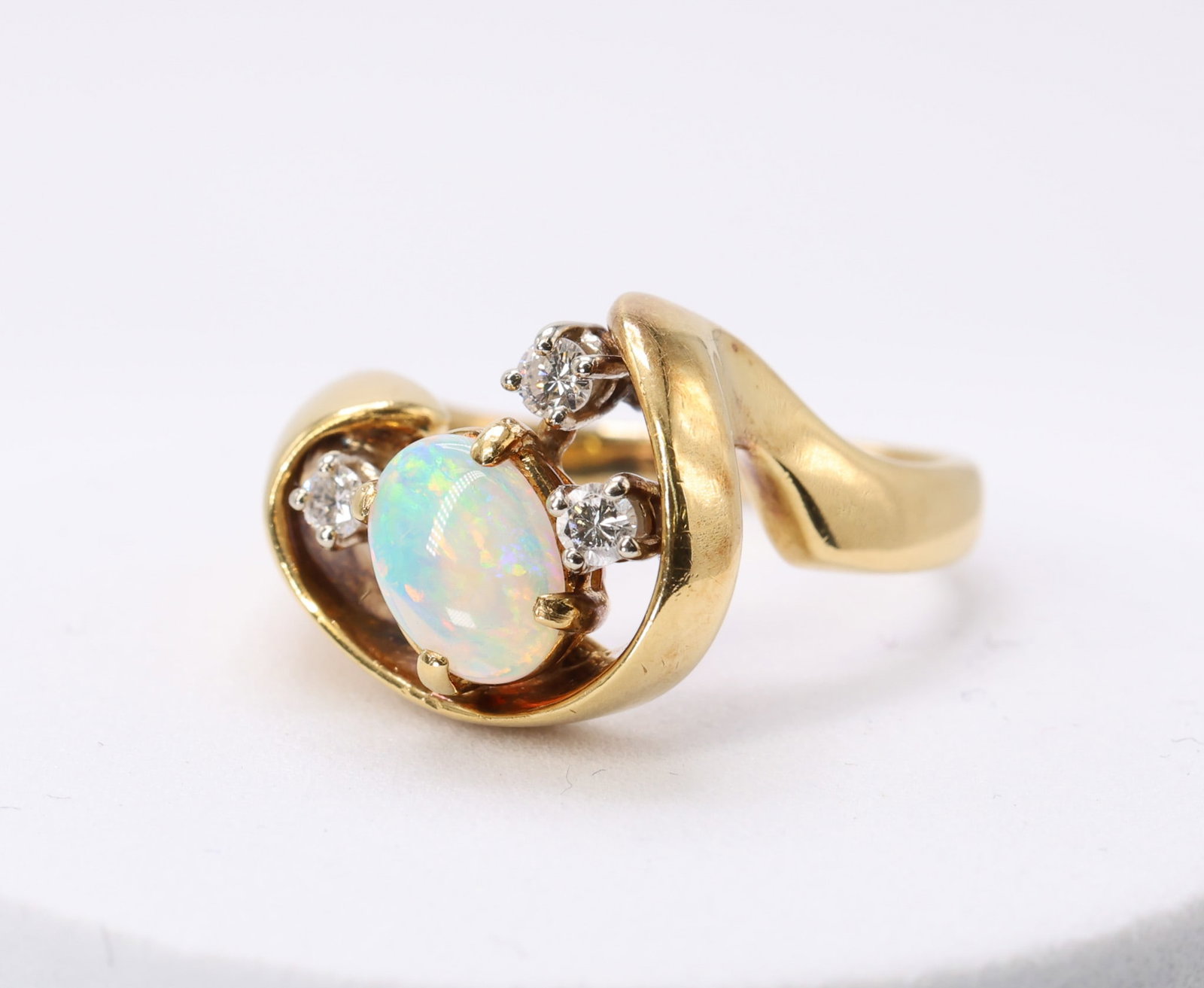 18k YG Opal Diamond RIng - 3
