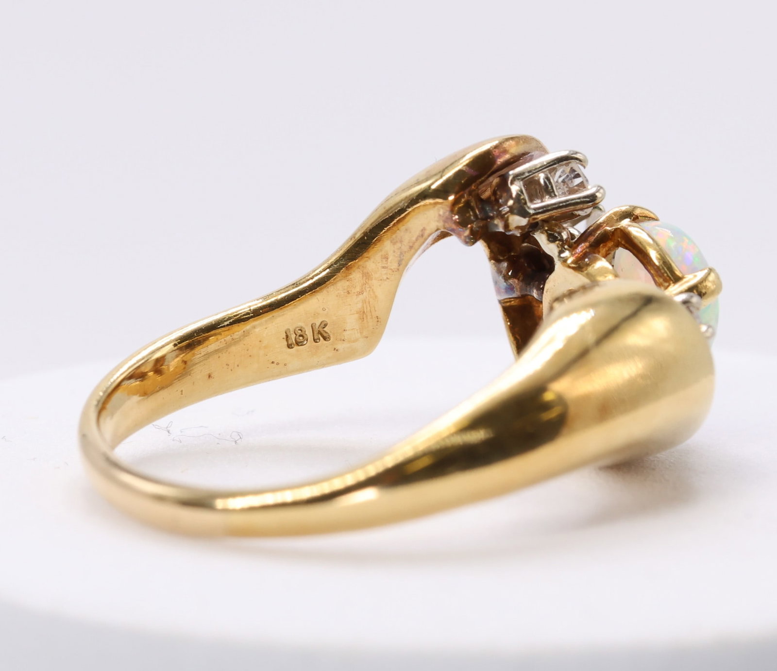 18k YG Opal Diamond RIng - 4