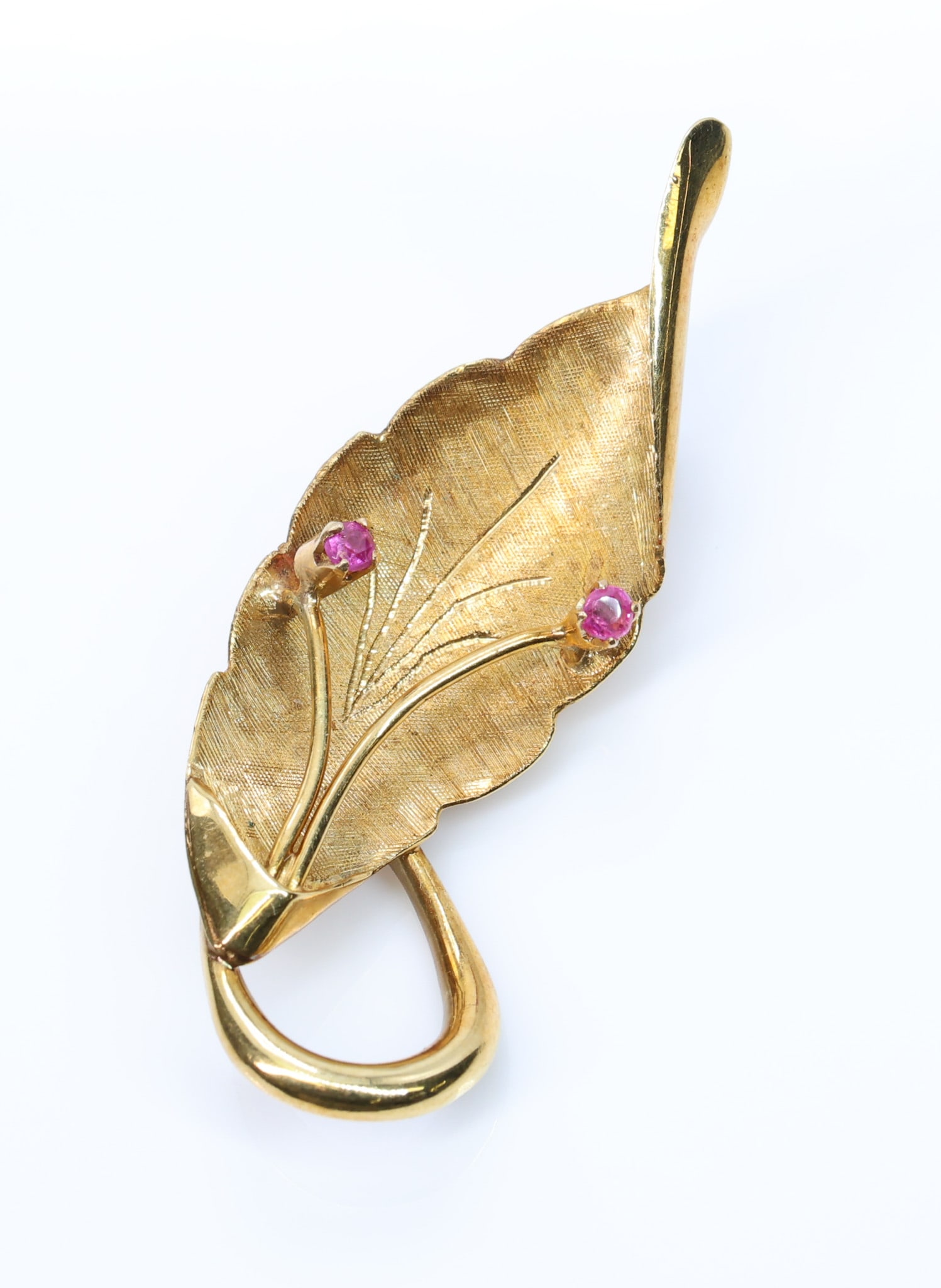 18k YG Ruby Earrings and Pin - 3