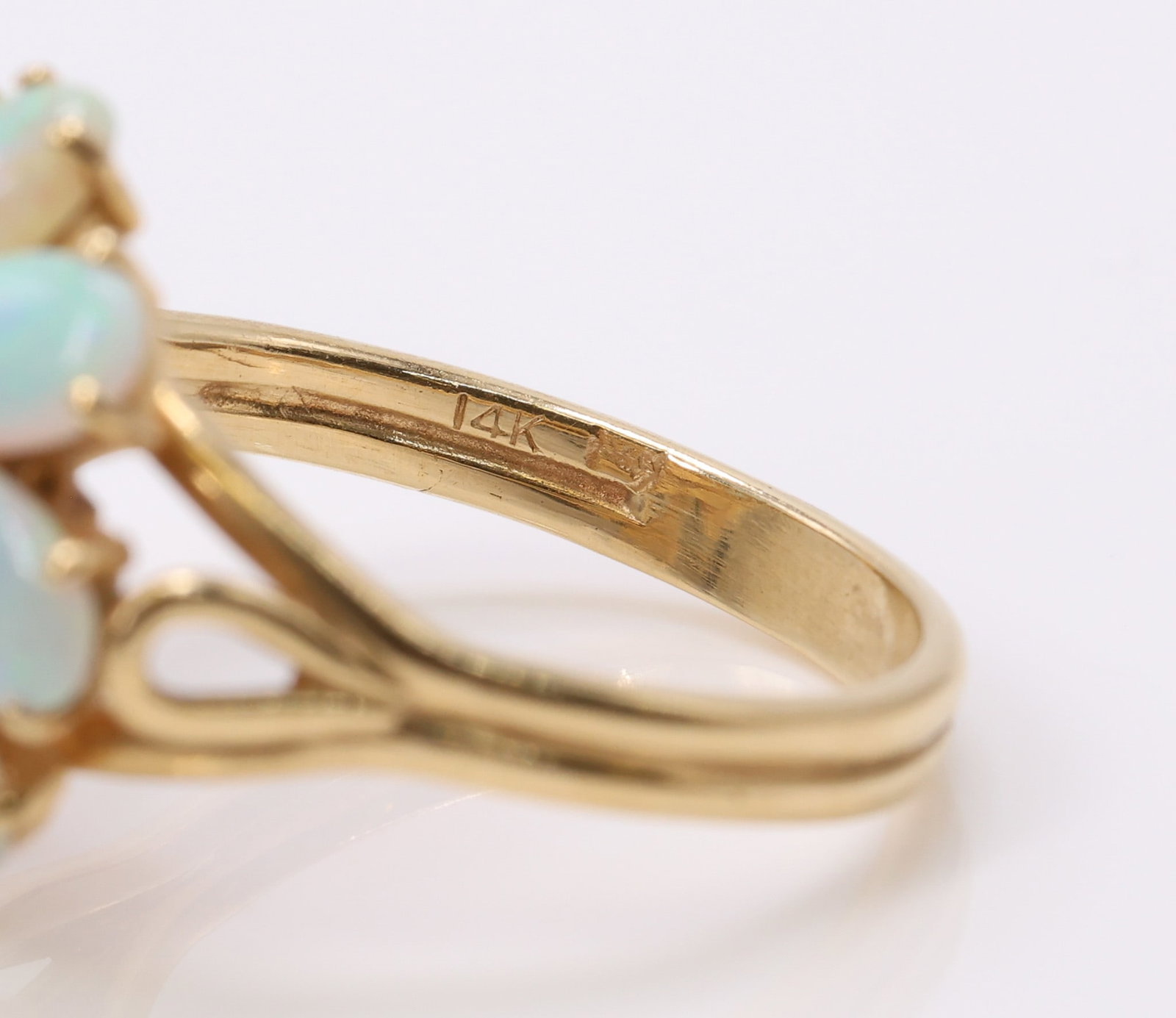 14k YG Opal Diamond Ring - 5