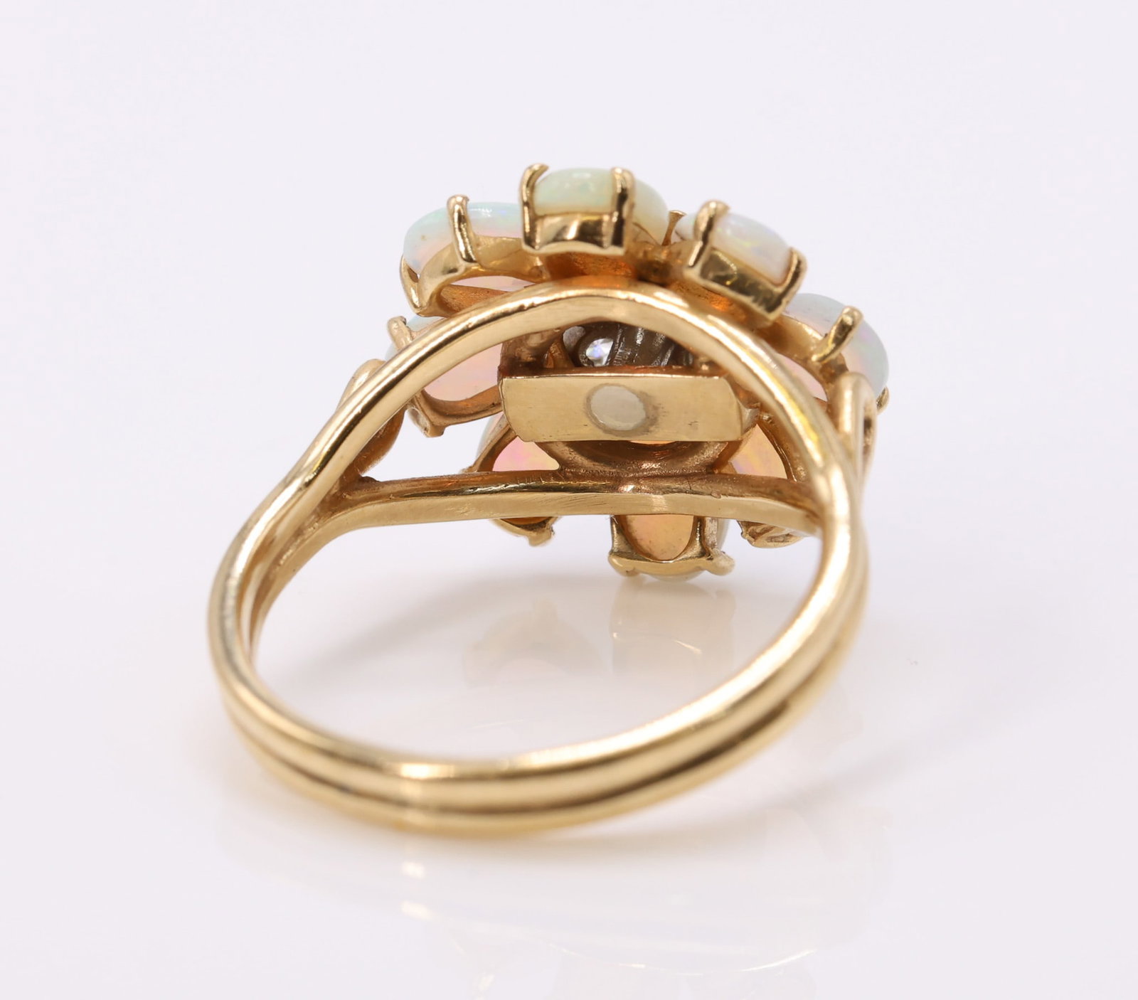 14k YG Opal Diamond Ring - 6