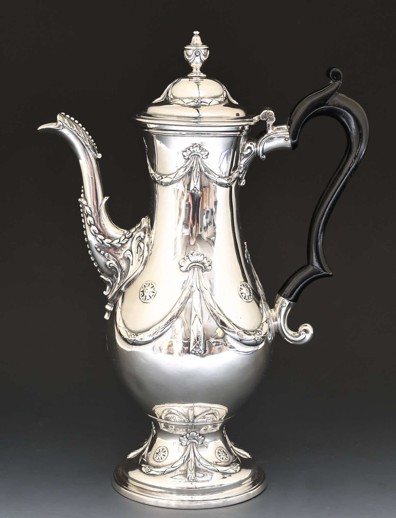 Charles Wright Georgian British Sterling Silver Coffee Pot (1 of 11)