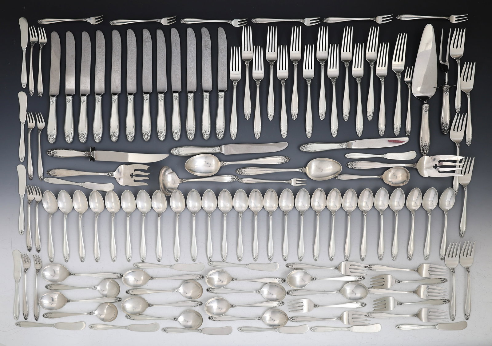 International "Prelude" Sterling Silver Flatware Service for 14 With Extras (1 of 6)