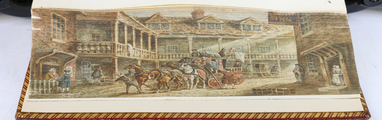 Nineteenth Century Book With Double Fore-Edge Painting: Book titled "Sports and Pastimes of the People of England: Including the Rural and Domestic Recreations, May Games, Mummeries, Shows, Processions, Pageants and Pompous Spectacles from the Earliest