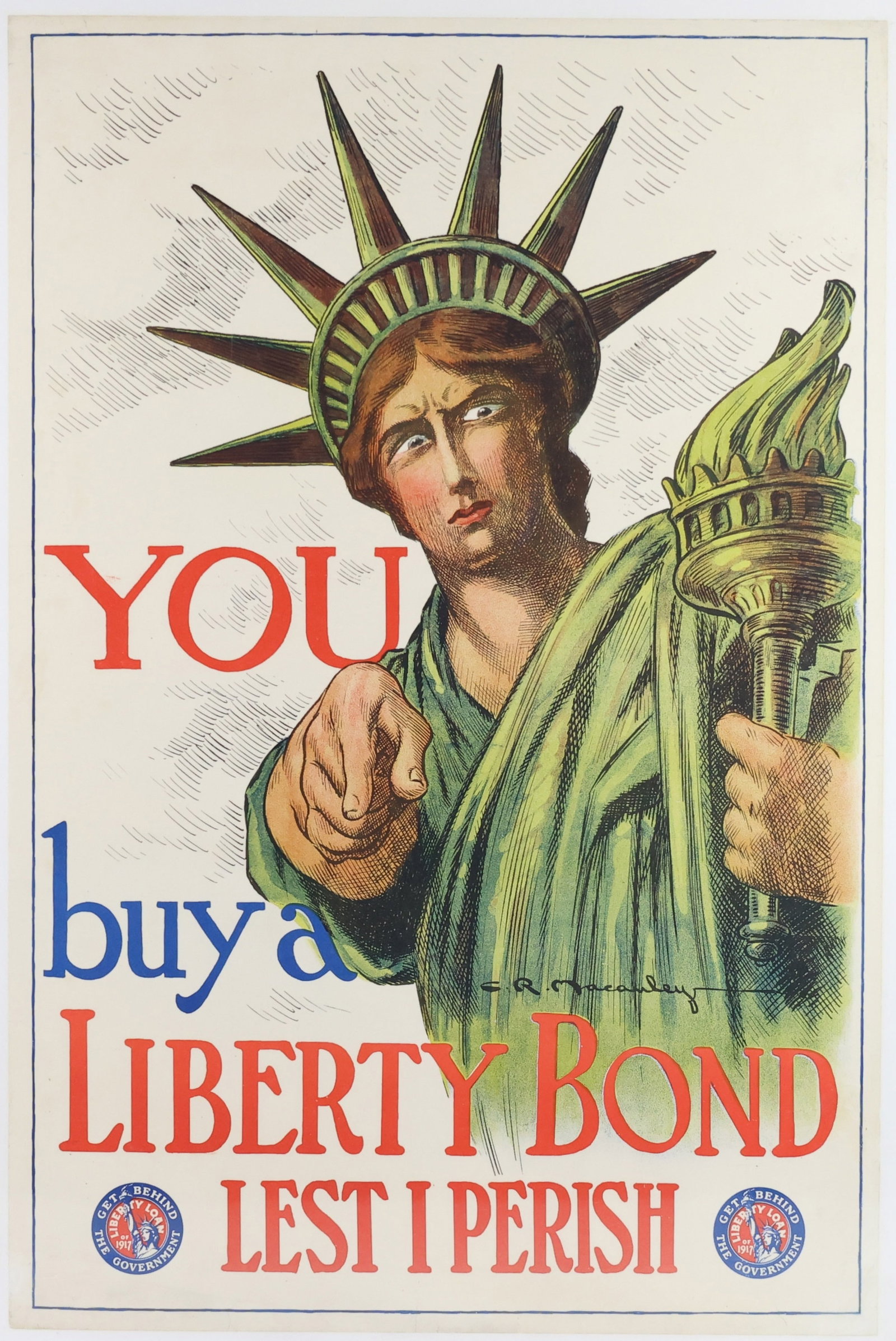 World War I Liberty Bond Poster-Statue of Liberty (1 of 5)