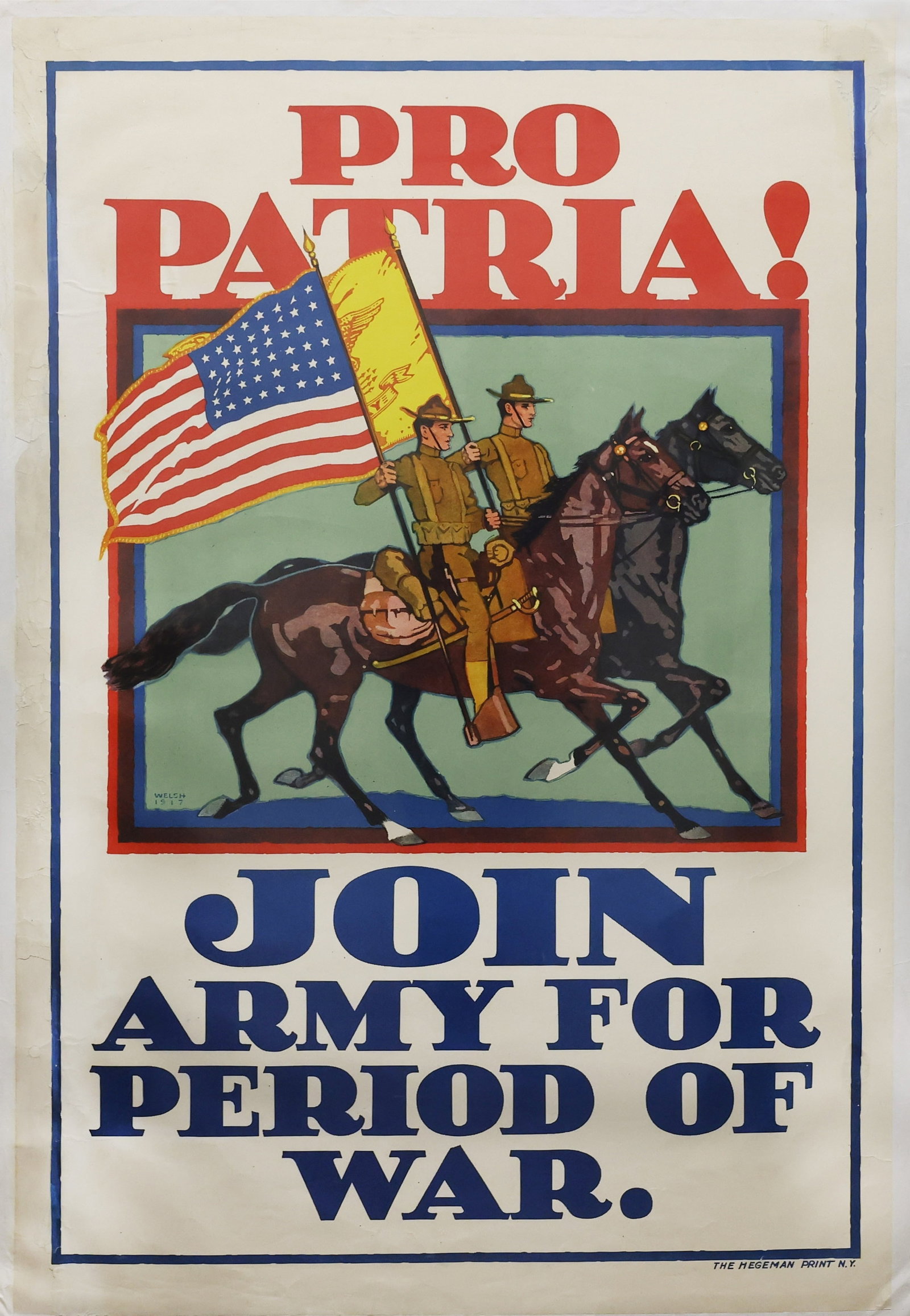 World War I US Army Recruiting Poster-H.D. Welsh (1 of 6)
