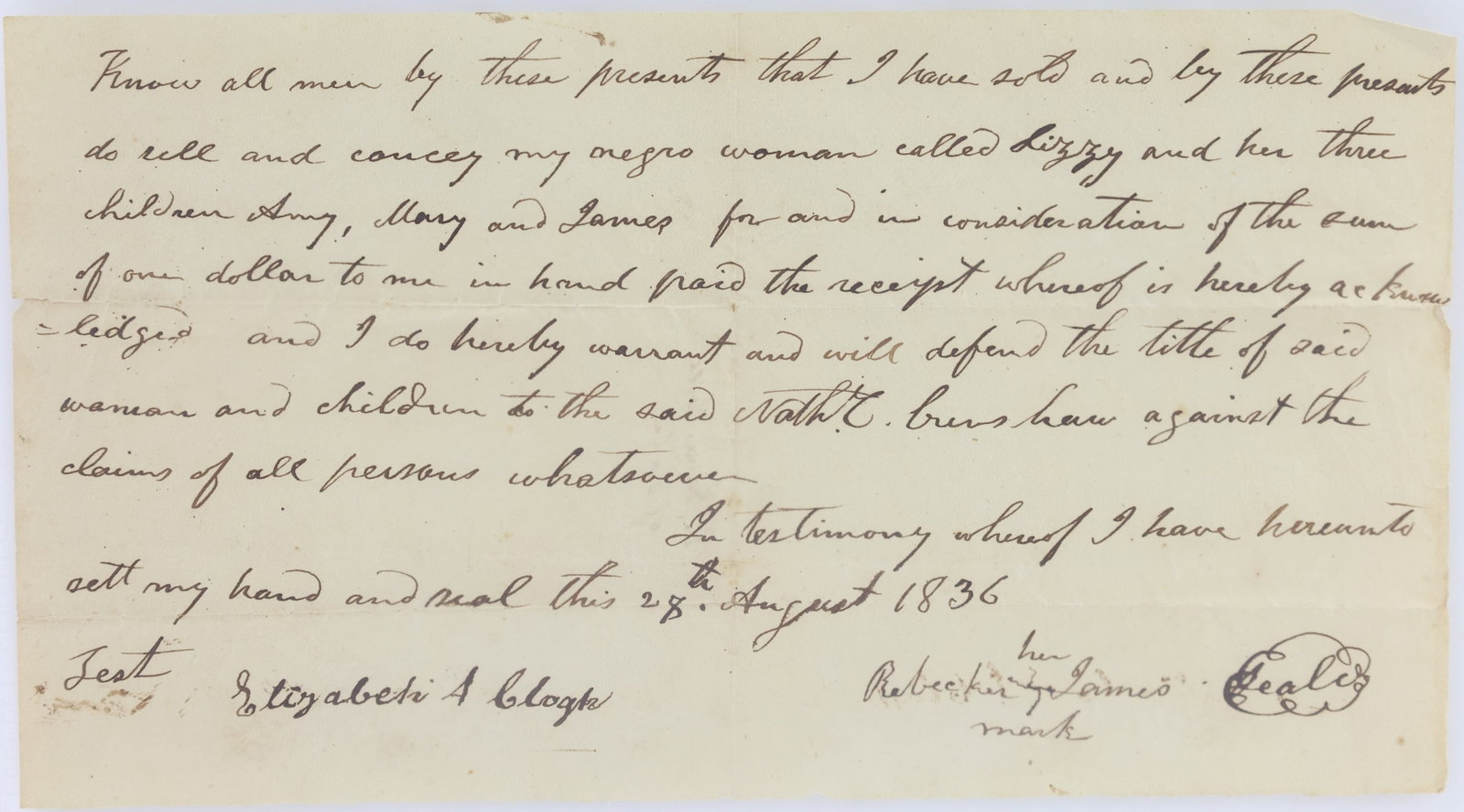 Slavery/Liberia Colonization Archive-Nathaniel Crenshaw (1 of 20)