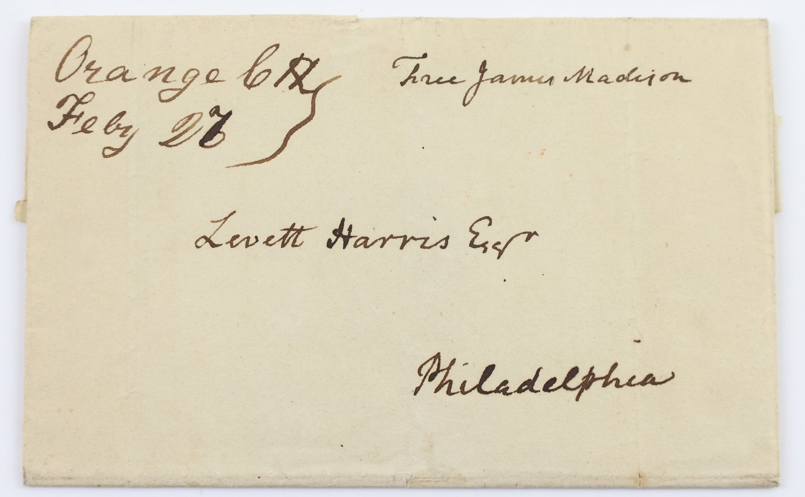 Autograph of President James Madison: Autograph of James Madison (1751-1836) American statesman, diplomat, and Founding Father serving as fourth president of the United States (1809-1817). He played an integral part in the United States C