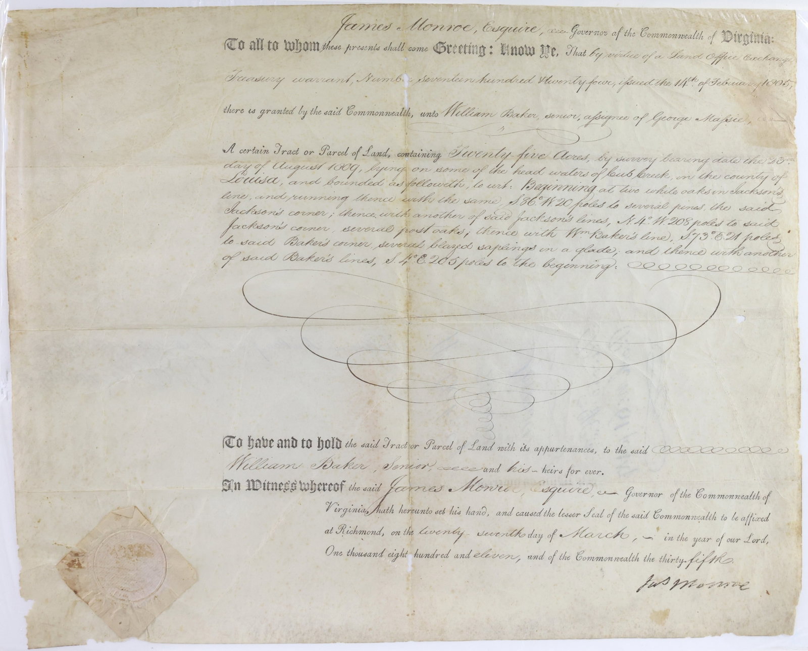 Autograph of President James Monroe (1 of 4)