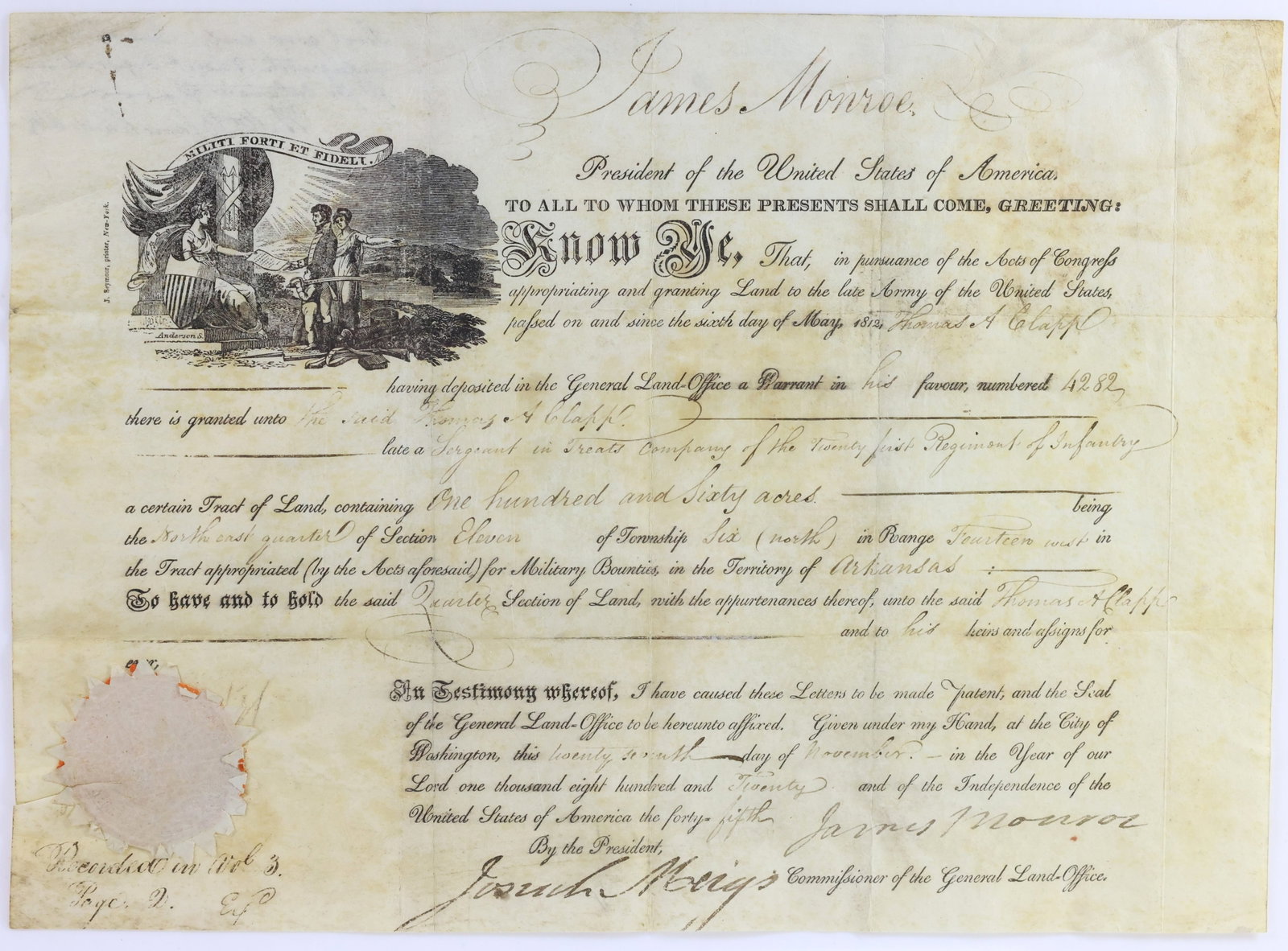 Autograph of President James Monroe (1 of 8)