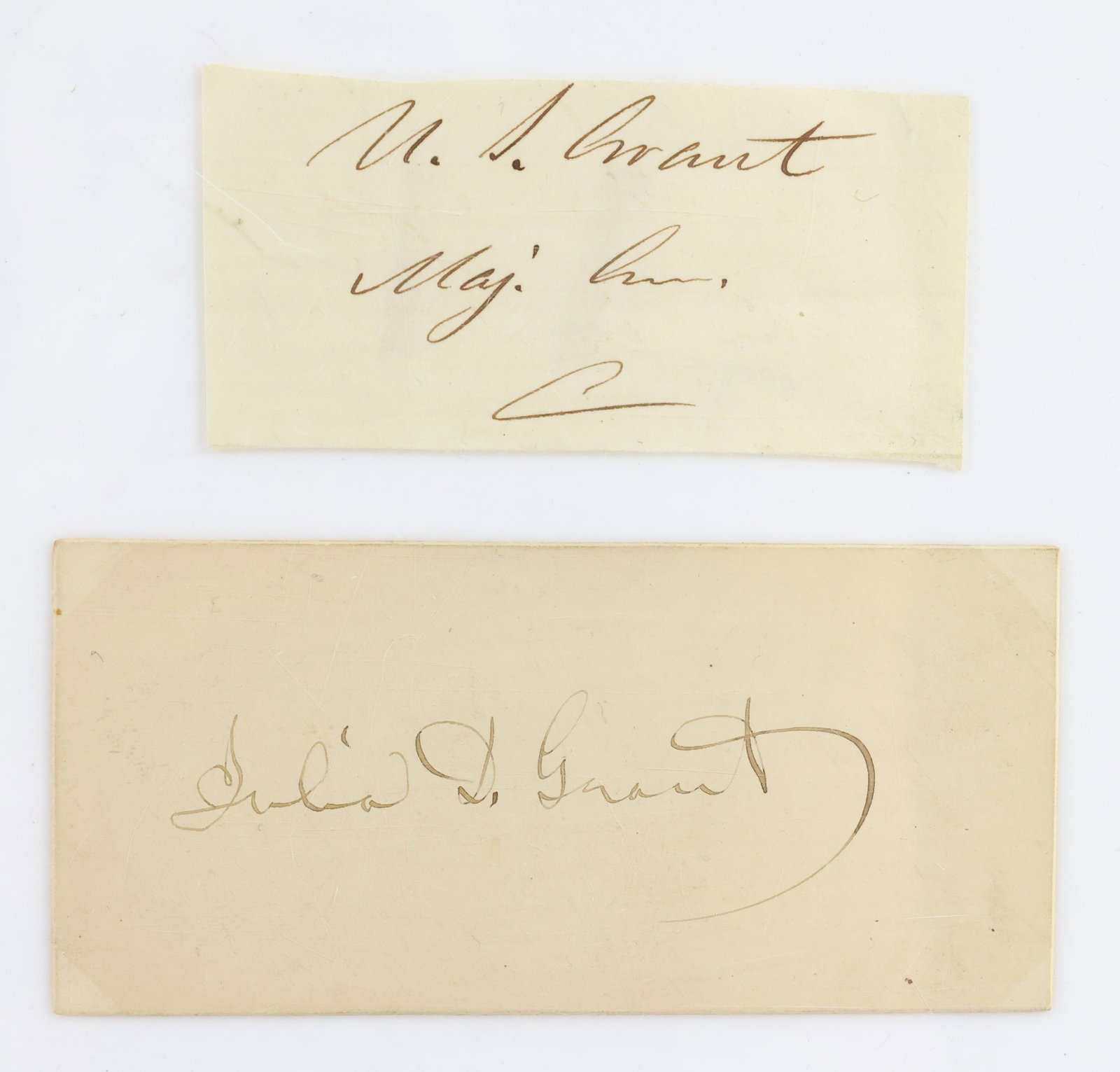 Autograph of U.S. General and President Ulysses S. Grant and Julia D. Grant (1 of 4)