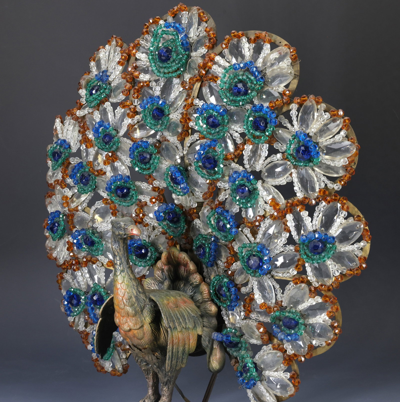 Art Deco Peacock Lamp - 3