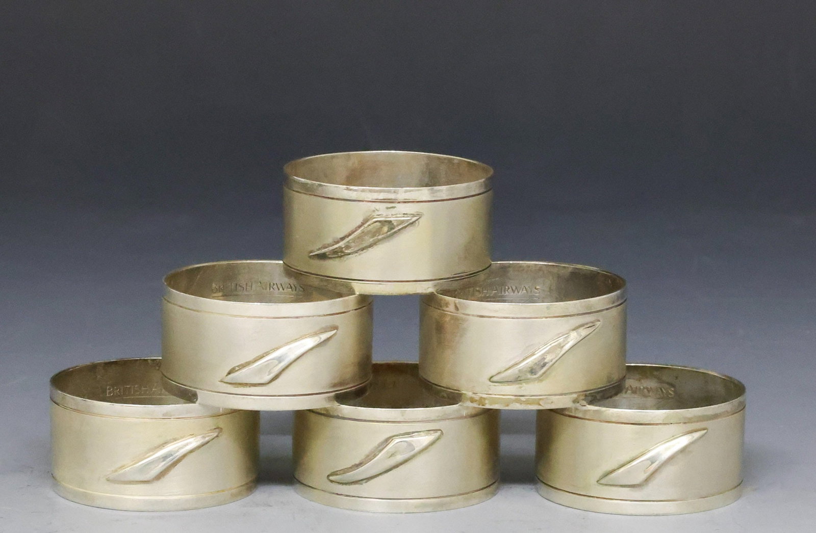British Airways Concorde Sterling Silver Napkin Rings (1 of 4)