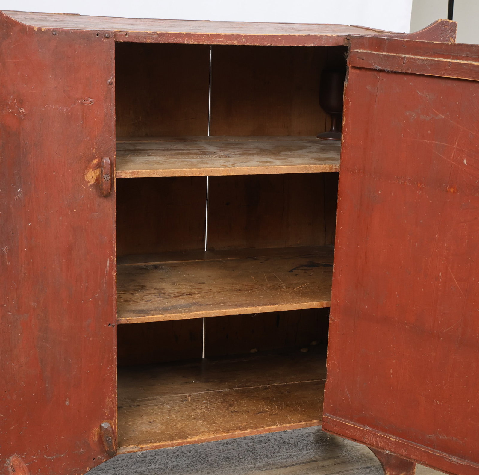 Red Painted Jelly Cupboard - 3