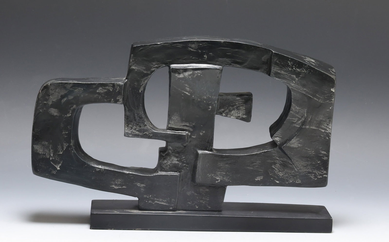 Dorothy (Mann) Dehner (1901 - 1994): Abstract resin sculpture, "Formulation", impressed signature and dated 1969. 9"h x 14"w x 2.25"d