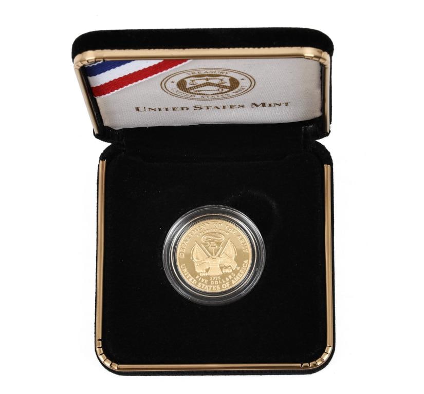 US Army 2011 Gold 5 Dollar Coin Proof (1 of 8)