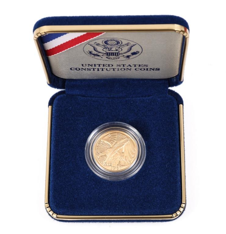 US Constitution 1987 Gold 5 Dollar Coin Proof (1 of 7)