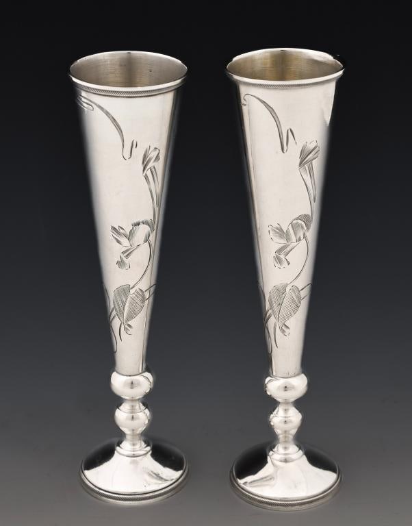 Imperial Russian Silver Champagne Flutes (1 of 9)