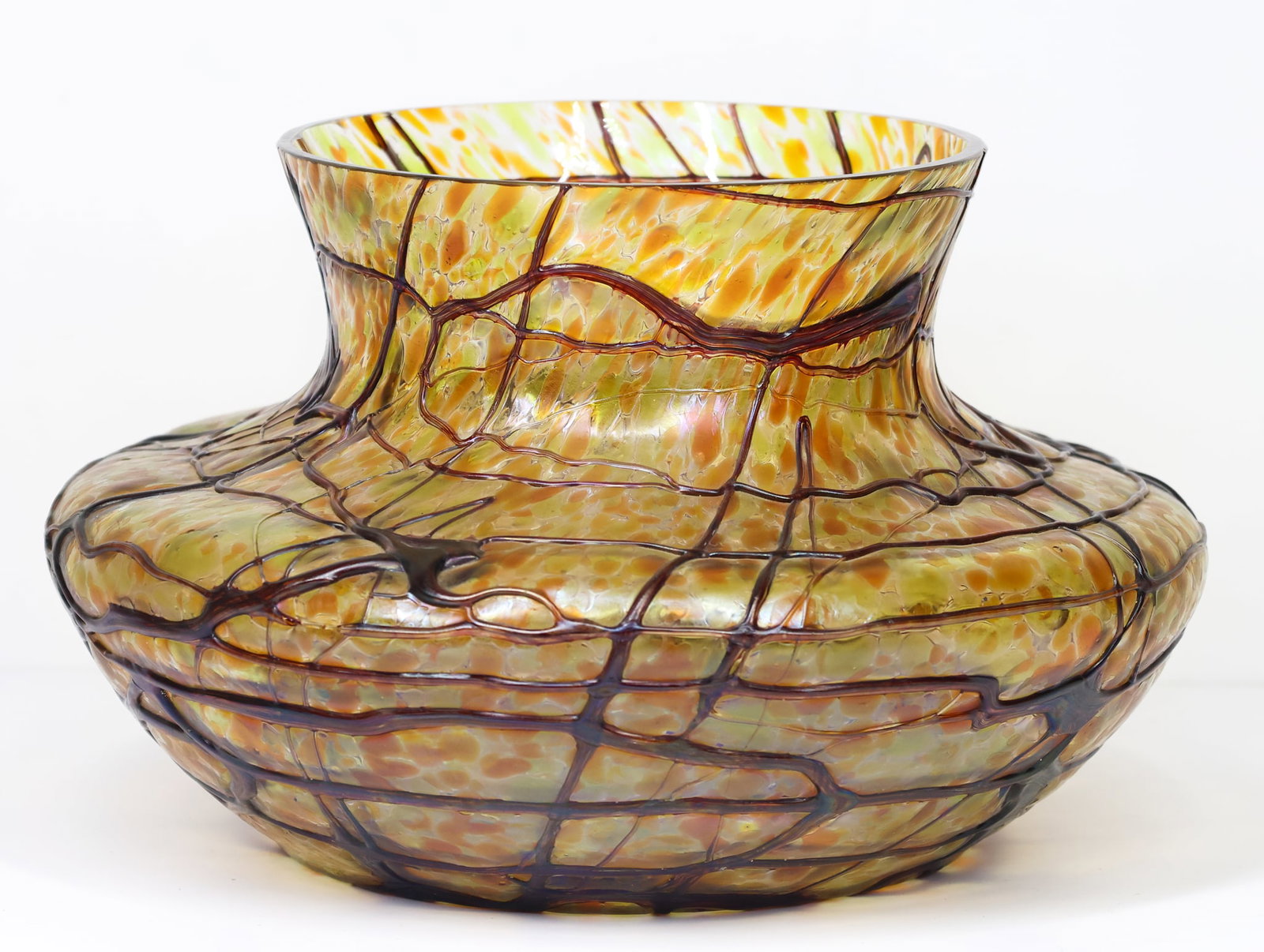 Pallme-Konig Threaded Iridescent Glass Vase (1 of 9)