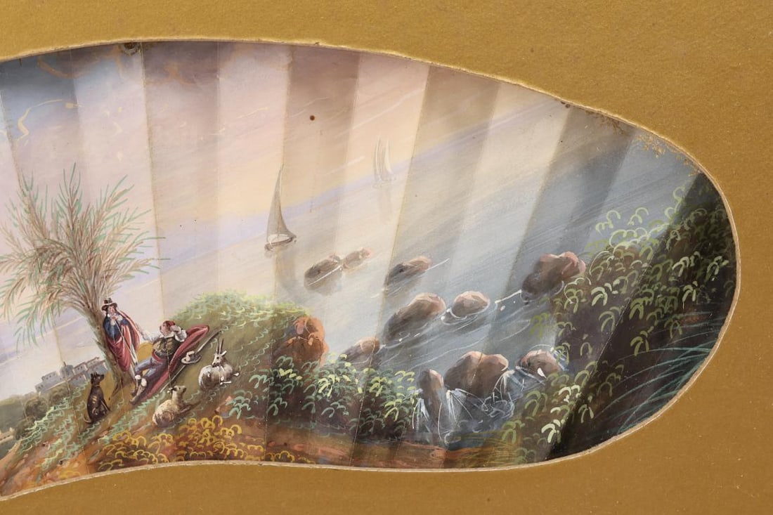French Hand Painted Fan - 11
