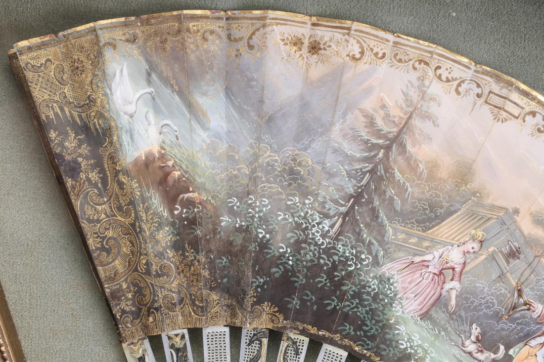 French Hand Painted Fan - 3