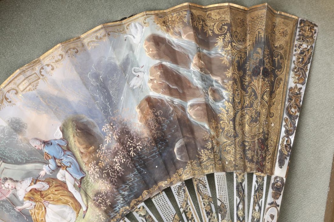 French Hand Painted Fan - 4