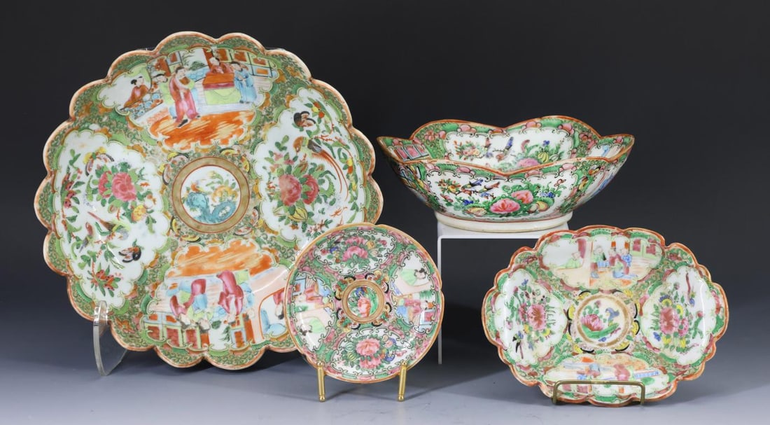 Chinese Rose Medallion Porcelain Serving Dishes (1 of 15)