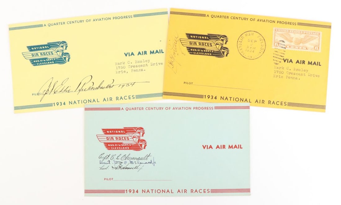 Autographs of Famed Aviators-Rickenbacker, Doolittle & Chennault (1 of 10)