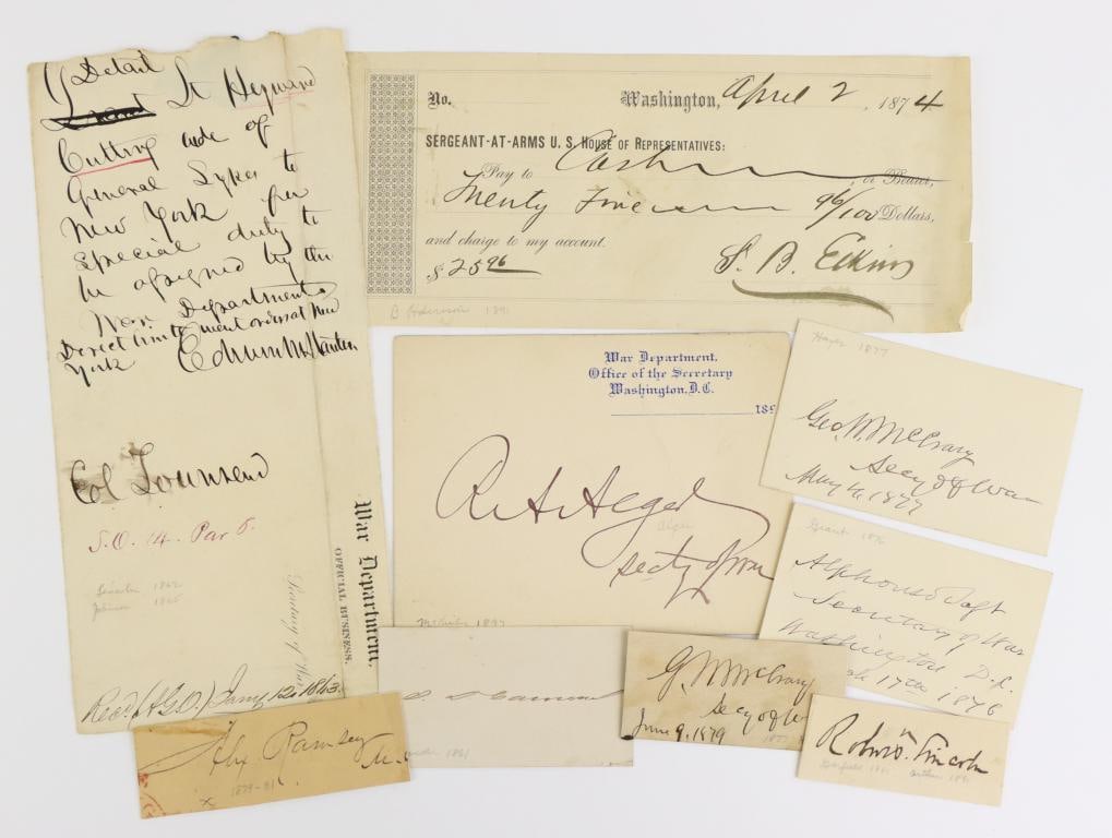 United States Secretary Of War Autographs (1 of 10)