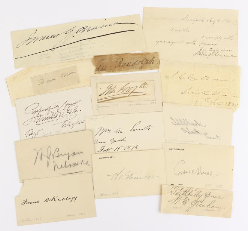 Autographs of United States Secretaries of State (1 of 15)