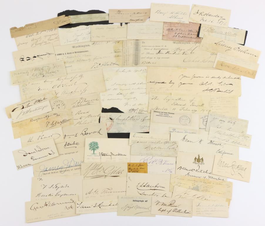 Collection of United States Autographs of Politicians and Statesmen (1 of 10)