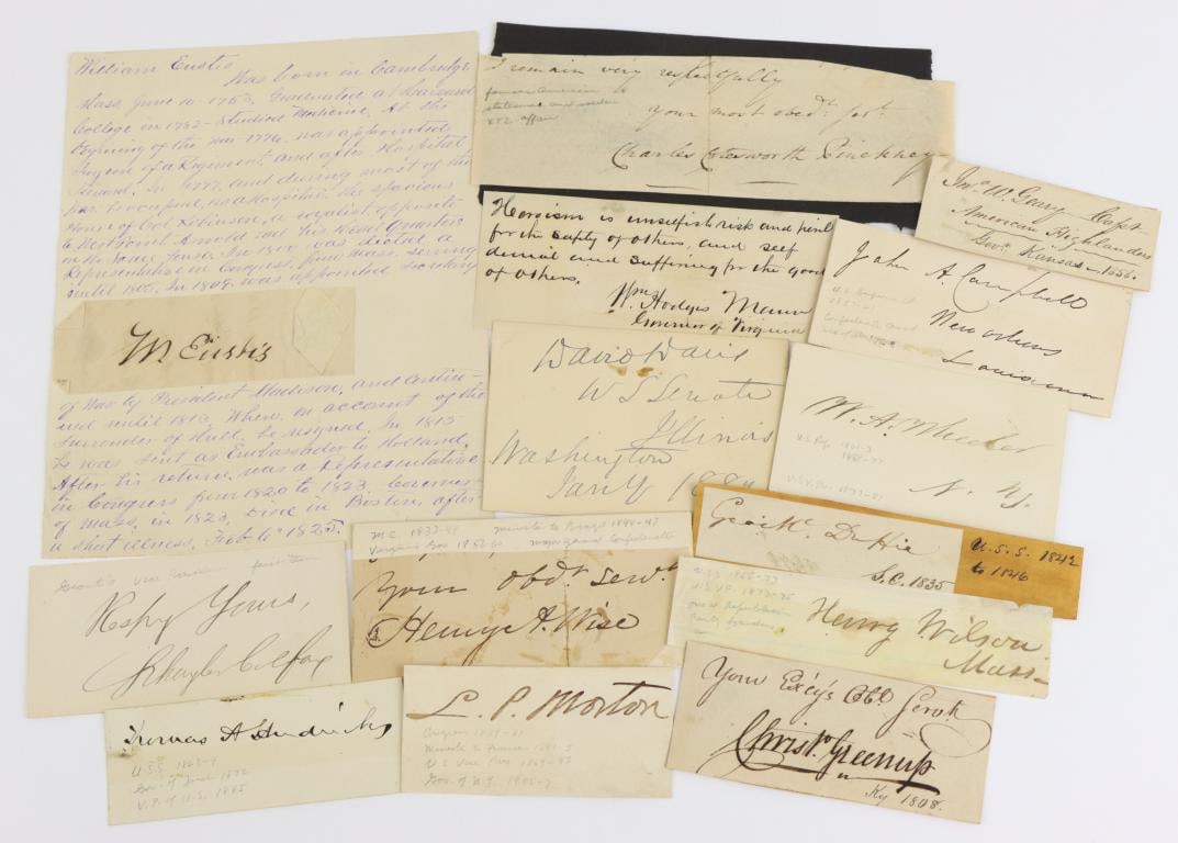 Autographs of Notable United States Politicians (1 of 8)