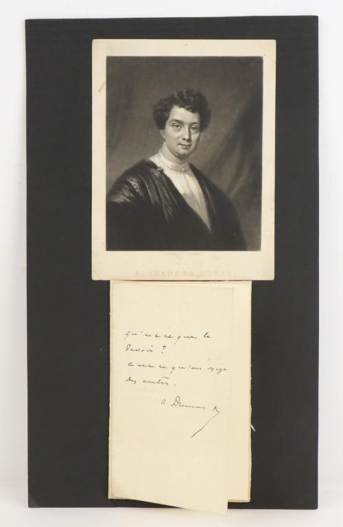 Autograph of French Author Alexander Dumas (1 of 6)