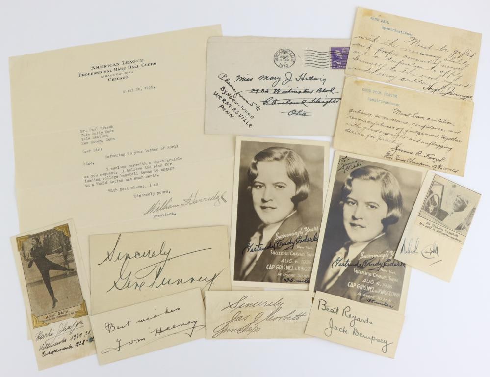 Autographs of Notable Athletes and Sports Persons (1 of 12)