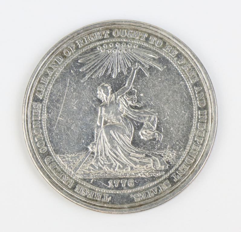 Centennial Exposition Silver Medal: Centennial Exposition Silver Medal (HK 20) for United States Centennial 100th Anniversary of American Independence. Medal is silver and measuring 38mm in diameter. Medal obverse shows Liberty