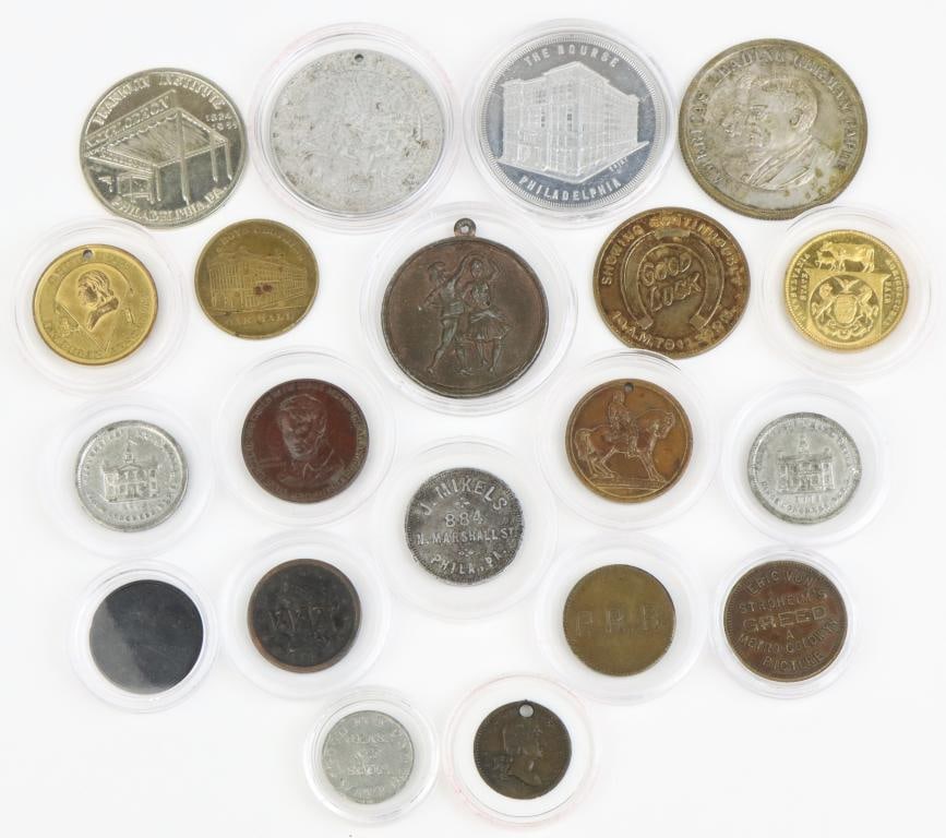 Late 19th Century/Early 20th Century Philadelphia Trade Tokens & Commemorative Medals (1 of 20)