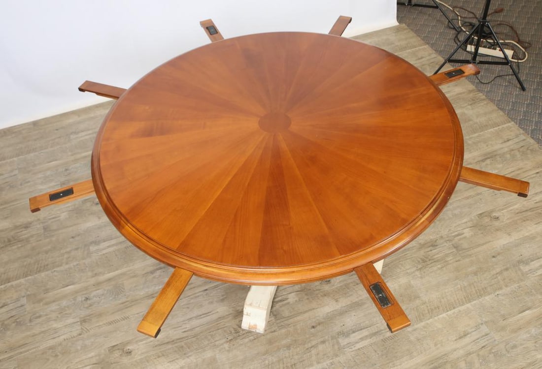 Circular Pedestal Dining Table - 6
